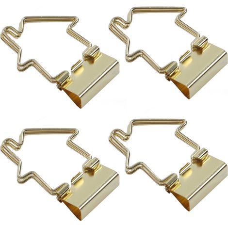 Pinces à reliure longues en boîte métallique avec poignées uniques, adaptées au rangement de documents de bureau et à l'organisation de la maison. (1/5)