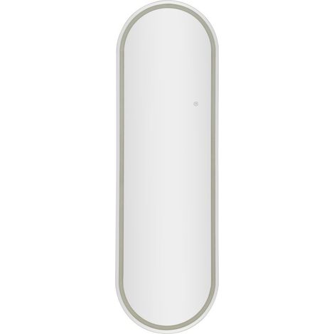 Specchio da parete ovale con illuminazione LED integrata 50x160 cm (1/5)