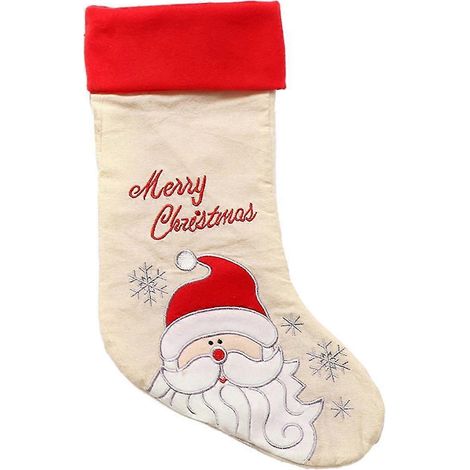 Chaussettes de Noël Père Noël, décoration de Noël classique et porte-cadeaux, sac à bonbons yuante (1/5)