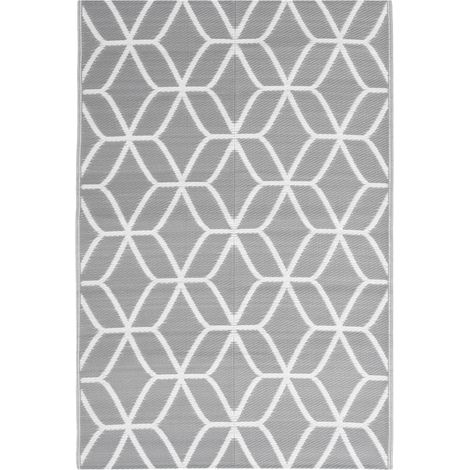 vidaXL Outdoor-Teppich ARAKIL Grau 140x200 cm PP