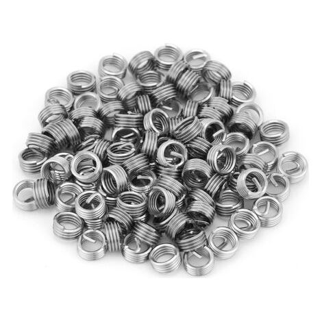 100 inserts filetés hélicoïdaux en fil d'acier inoxydable enroulé, M6 x 1,0 x 1D