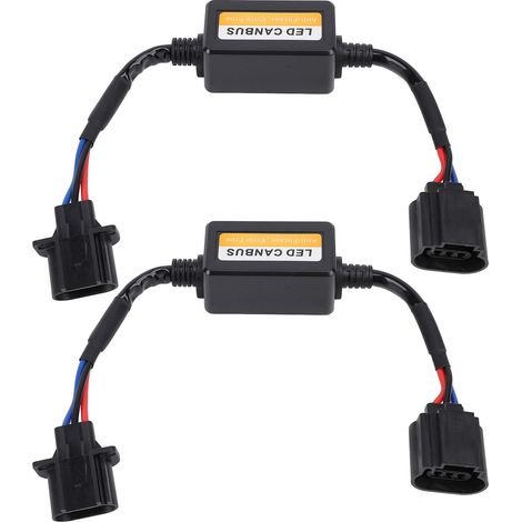 Decoder Canbus per fari a LED per auto, 2 pezzi, anti-sfarfallio, avviso di errore, kit di resistenze per fascio luminoso per modelli di fari H13. (1/4)
