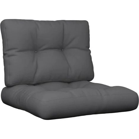 Coussins de plateau, ensemble deux pièces, tissu gris anthracite (1/5)