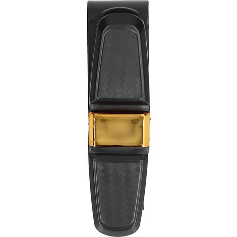 GARRYFIZH Pince à lunettes pour pare-soleil de voiture, en fibre de carbone, rotative à 180°, universelle, dorée