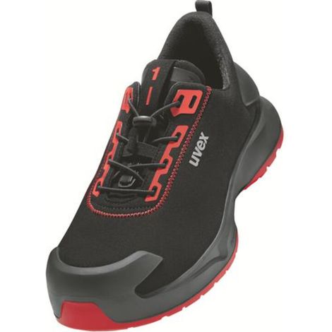 uvex Halbschuhe 1 x-craft S3L schwarz rot Weite 14 Größe 41 (1/5)