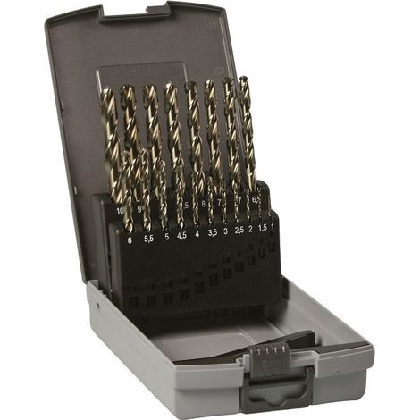HIKOKI 780698 - Set Brocas para metal HSS-CO DIN 338 19 piezas. 1 - 10 mm