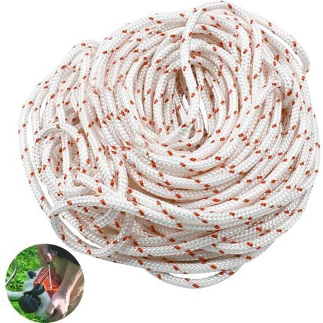 Cordon de Démarrage, 10 Meters de Cordon de Démarrage de Remplacement de 4 mm, Tirez la Corde for Trimmer, pour Coupe Bordures, Tronçonneuses, Tondeuses à Gazon, Coupe Herbe (1/5)