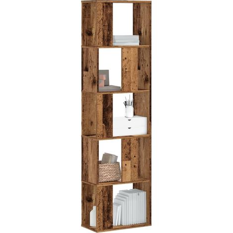 Bücherregal 5 Böden Altholz 45x23,5x162,5 cm Holzwerkstoff