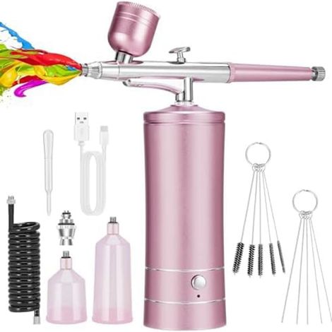 KIT D'Aérographe L'Aérographe Portable Gère Automatiquement la Peinture de Modèle, les Ongles, le Maquillage A (1/5)