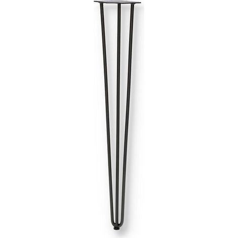 Dreibein-Stab mit Haarnadel-Design, 73 cm, schwarz