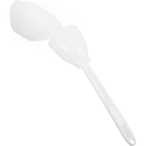 Brosse WC coton blanc long manche, pour cuvette et rebords WC (1/5)