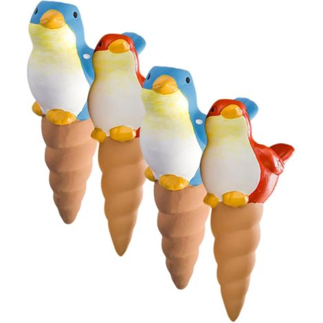 Juego de 4 globos de porcelana para riego automático de plantas, goteros decorativos para uso interior y exterior. (1/5)