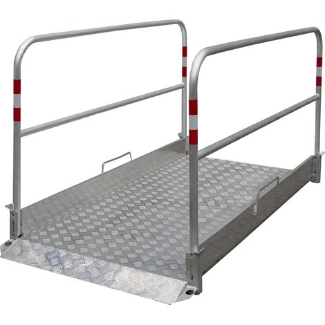 Schake Grabenbrücke komplett aus Aluminium 1m breit, 1,70m lang