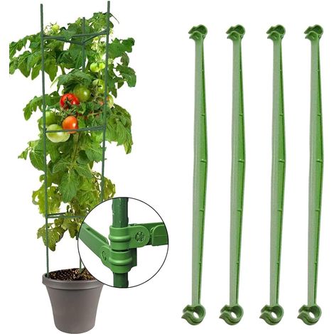 Lot de 24 tuteurs pour tomates et concombres, supports pour plantes, jardin de 30 cm, ZQKLA