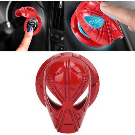 Autocollant décoratif Spider-Man pour démarrage à un bouton, cache-bouton, protection pour contacteur d'allumage, anneau de démarrage intérieur pour voiture de sport, universel (1/5)