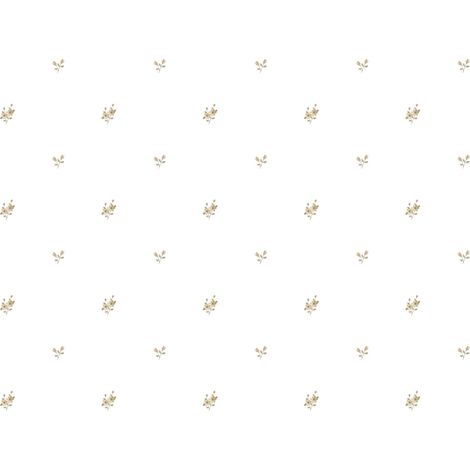 papier peint fleurs jaune ocre et blanc - Sanders & Sanders (1/2)