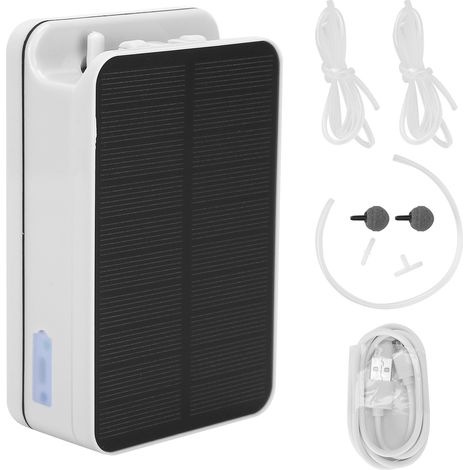 Pompe solaire d'étang Portable 2200mAh, batterie de grande capacité, Protection contre les surcharges, Air