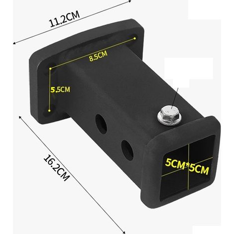 Adaptateur d'Attelage de Remorque Récepteur de Tube carré 2'' 85-55mm (1/2)