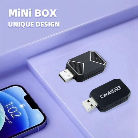 Adaptateur CarPlay sans fil CarAiBox 2 en 1 Plug and Play pour Android