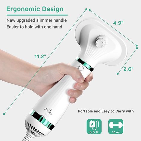 Dog Hair Dryer, 2 in 1 Portable Cat Hair Dryer, Slicker Brush for Small, Medium and Large Pets