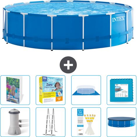 Intex Piscine Tubulaire Ronde - 457x122 cm - 9-pièces S566