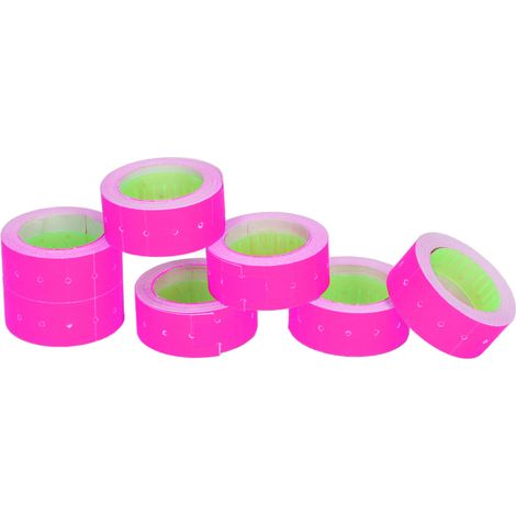 3er-Pack Preisschildrollen, 15.000 Stück, einreihig, 21 x 12 mm Streifen, für M5500 MX5500 Spritzpistole, Rot (1/5)