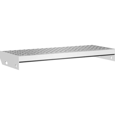Escalier en caillebotis 60x24x7 cm acier galvanisé CFW595522 (1/5)