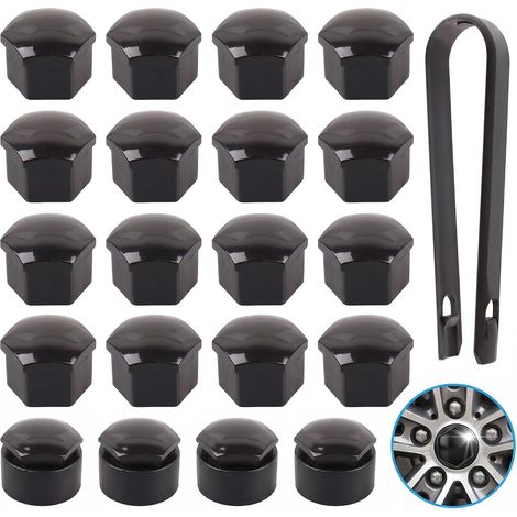 20 Cache-vis De Roue De Voiture 17mm, Capuchon De Boulon De Roue, Vis Jante (1/5)