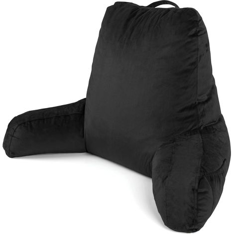Dreamcatcher Large Black Reading Pillow, Shredded Memory Foam Cuddle Cuddle Cushion Backrest, Arm Support ,Washable Velvet Cover (1/5)