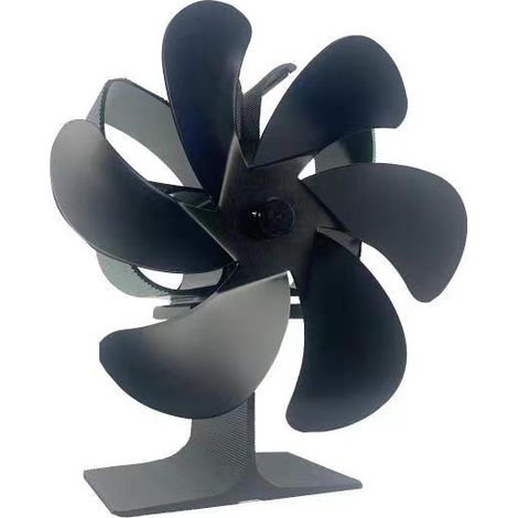 Ventilateur de poêle à bois – Ventilateur de cheminée à énergie thermique à 6 pales – Pour poêles à bois/cheminées (1/4)