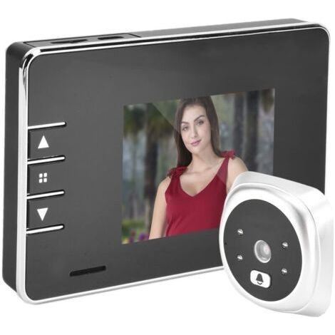 Sonnette vidéo intelligente 3 pouces – Vision nocturne infrarouge 120° – Enregistrement vidéo et photos – Installation facile avec accessoires (1/5)