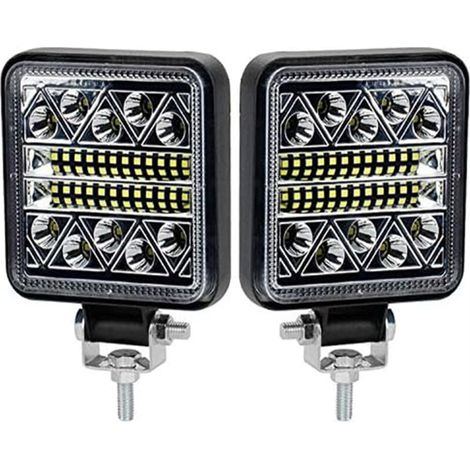 Lot de 2 phares de travail LED 102 W, 15 000 lm, feux de recul LED 12 V, pour voiture, tracteur, bateau, camion 12-24 V (1/4)