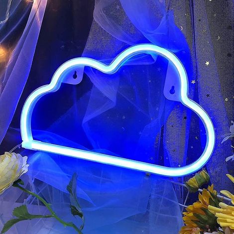 Letreros de neón para decoración de paredes, letreros LED con alimentación USB o a pilas para dormitorios, letreros de neón decorativos para Navidad, cumpleaños y salas de estar. (1/4)