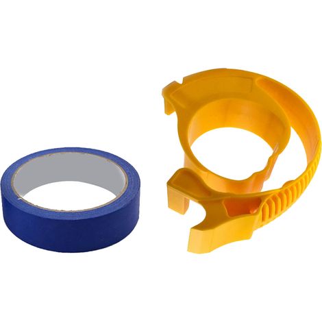 Ruban de masquage et dérouleur inclus : ruban adhésif souple, imperméable et résistant de 25 mm de large, avec applicateur pour la décoration. (1/5)