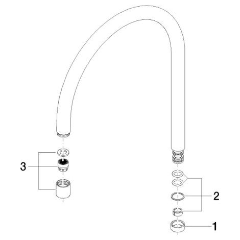 Dornbracht 90282204903-06 Bec de robinet Pièces de rechange