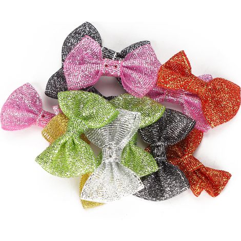 120 accessoires pour cheveux à nœud papillon, 7 couleurs, mignons, avec élastiques à queue de cheval crocodile pour filles (1/5)