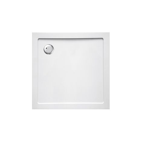Piatto doccia 80x80 cm quadrato ribassato EASYFLAT resina H3.5 cm MONACO Bianco (1/2)