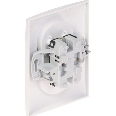 Santra Unterputz-Unterputzdose 2x2P+Z mit Rahmen, weiß 4135-00 (1/3)