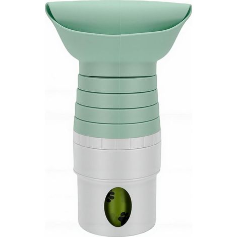 Zusammenfaltbare Hunde-Wasserflasche, Silikon-Wasserflasche für Haustiere, Hunde-Trinkspender mit 550 ml Fassungsvermögen und Bissfestem Design, ideal für (Grün) (1/5)