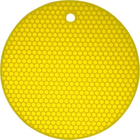 Posavasos silicona secar, Resistente calor hasta 240 °C (464 °F), Impermeable 2), Antideslizante, flexible, duradero lavavajillas (amarillo) (1/5)