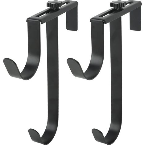 JSSEVN-Lot de 2 Cintres pour Poteau de Piscine, Crochets de Clôture de Piscine Réglables en Fer Métallique pour Poteau de Piscine, Accessoires de Piscine (1/5)