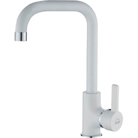Grifo de fregadero de cocina de granito blanco