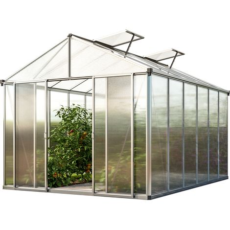GFP Serra Rubin 6 telaio in alluminio 262 x 384 cm, lastre a doppia parete di 10 mm, non si deforma ed è resistente alle intemperie