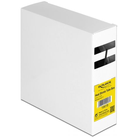Delock Tubo termorretrÃ¡ctil, RelaciÃ³n de disipaciÃ³n 2:1 caja de, 15 m x 1,2 mm en negro