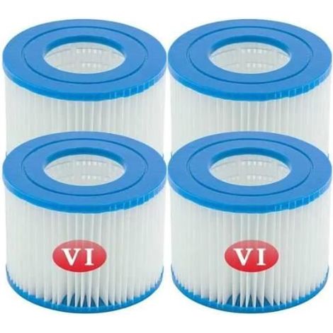 4 Filterpatronen VI für Bestway Lay-Z-Spa, Ersatz für Miami Vegas Monaco BW58323