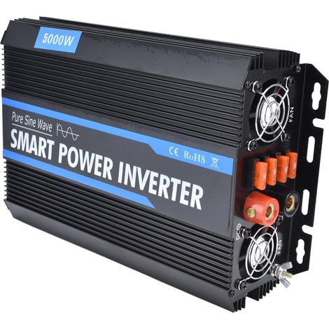 12V auf 220V Reiner Sinus-Solarwandler 5000W, DC-AC-Wechselrichter mit Digitalanzeige, Leistungstransformator für Solaranlagen und Fahrzeuge (1/5)