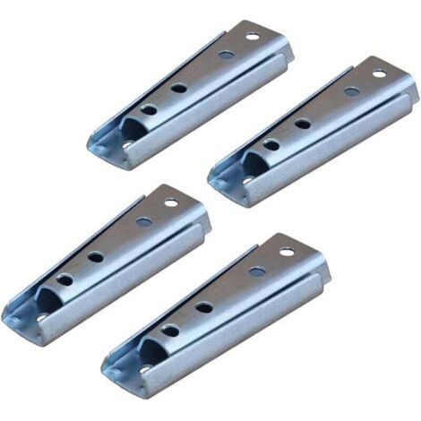 4 Pairs Wall Mounted Headboard Brackets, Hanging Furniture Connectors, Metal Segmented Sofa Connectors for Couch, Bed (1/4)