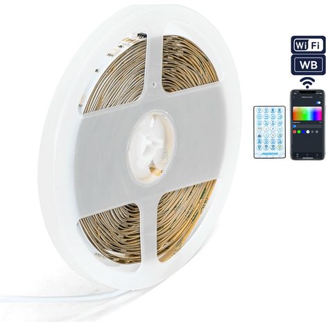 Striscia Led Digitale Smart 24V 24W 5 metri IP20 RGBIC con telecomando Aigostar (1/5)