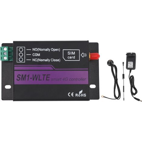 Ortviai Ouvre-portail GSM 4G SM1-WLTE-EC avec alarme température/humidité et alerte coupure électrique (1/5)