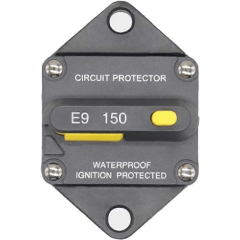 Modification pour camping-car/yacht : Disjoncteur E9 à réarmement manuel avec interrupteur de coupure d'urgence intégré, installation 150 A (1/5)